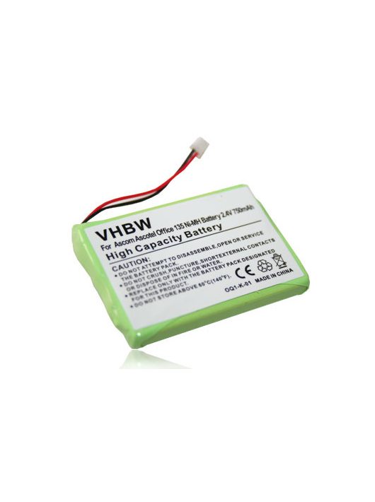 Vezetékes telefon akku 2010-re - 750 mAh 2,4 V NiMH