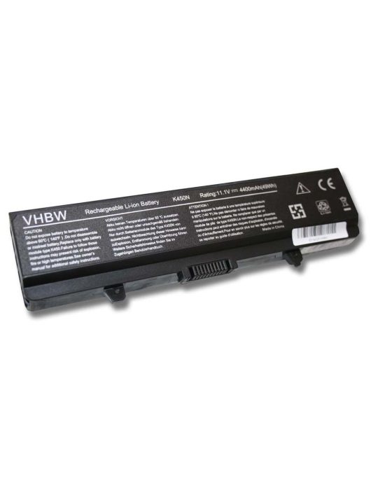 Notebook akkumulátor  Dell 0GW252, 0F965N, 0F972N, 312-0566 - 4400 mAh 11,1 V Li-Ion, fekete