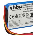 VHBW GPS Akku VF1A, HM9440232488, AHL03711012 - 1100 mAh 3,7 V Li-Ion