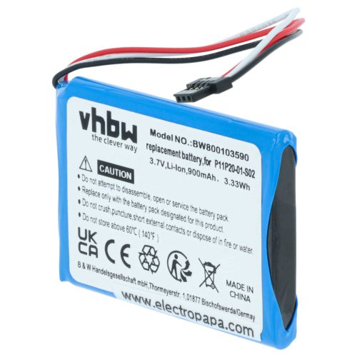 VHBW GPS Akku AHL03709900 - 900 mAh 3,7 V Li-Ion
