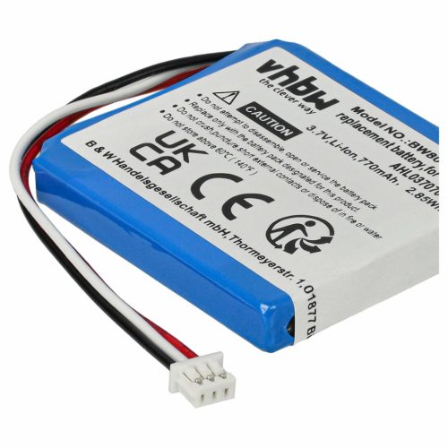 VHBW GPS Battery VF9B, AHL03706001, AHL03707002, VF9 - 770 mAh 3.7 V Li-Ion