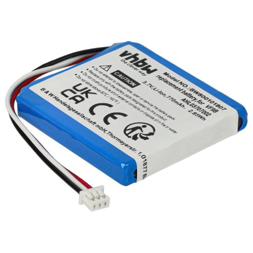 VHBW GPS Battery VF9B, AHL03706001, AHL03707002, VF9 - 770 mAh 3.7 V Li-Ion