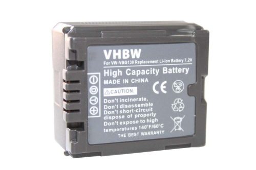 Videokamera akkumulátor Panasonic VW-VBG260, VW-VBG070, VW-VBG130 - 1000 mAh 7,2 V Li-Ion