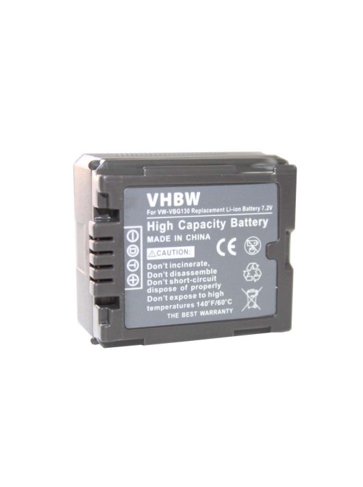 Videokamera akkumulátor Panasonic VW-VBG260, VW-VBG070, VW-VBG130 - 1000 mAh 7,2 V Li-Ion