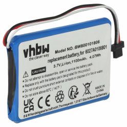VHBW GPS Battery 6027A0093901 - 1100 mAh 3.7 V Li-Ion