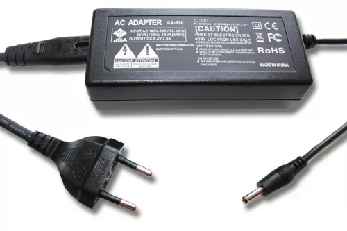 VHBW Power Supply CA-570KCA570CA570KCA-570 for Camera - 2 m, 8.4 V 1.5 A