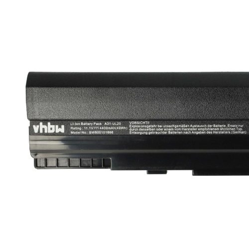 VHBW Notebook Battery Asus 07GO16EE1875M-00A20-949-114F - 4400 mAh 11.1 V Li-Ion, black