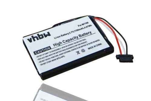 VHBW GPS Akku Navman M1100, 338937010183 - 1100 mAh 3,7 V Li-Ion