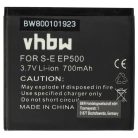 VHBW Mobile Phone Battery for Sony-Ericsson EP500 - 700 mAh 3.7 V Li-Ion - Smartphone Battery