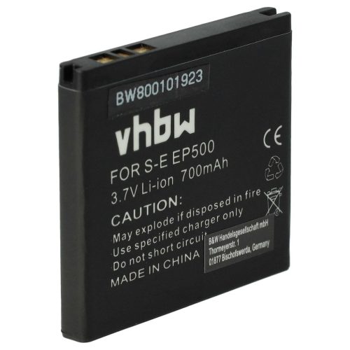 VHBW Mobile Phone Battery for Sony-Ericsson EP500 - 700 mAh 3.7 V Li-Ion - Smartphone Battery