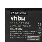 VHBW Mobile Phone Battery for Sony-Ericsson EP500 - 700 mAh 3.7 V Li-Ion - Smartphone Battery