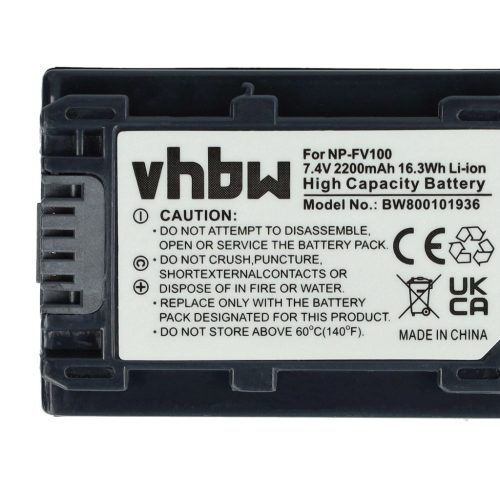 Videokamera akkumulátor Sony NP-FV40, NP-FV50, NP-FV100, NP-FV60, NP-FV30 - 2200 mAh 7,2 V Li-Ion