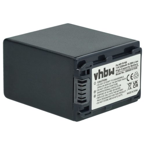 Videokamera akkumulátor Sony NP-FV40, NP-FV50, NP-FV100, NP-FV60, NP-FV30 - 2200 mAh 7,2 V Li-Ion