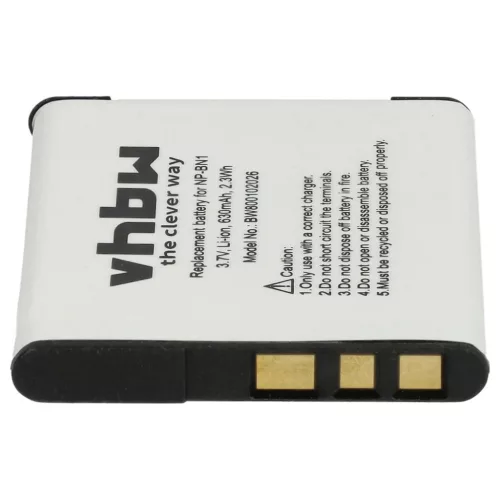 VHBW Sony NP-BN1 battery - 600 mAh, 3.6 V, Li-Ion