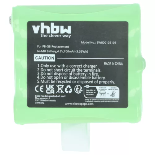 VHBW Radio Akku PB-G8 - 700 mAh 7,4 V NiMH