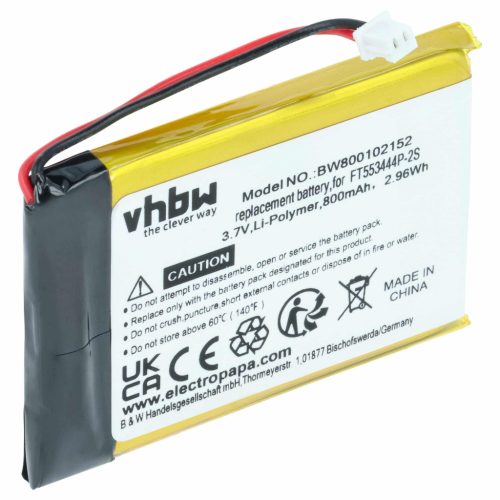 VHBW Radio Akku FT553444P-2S - 800 mAh 3,7 V Li-Ion