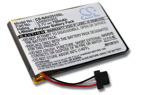 VHBW GPS Battery UH0600905 - 750 mAh 3.7 V Li-polymer