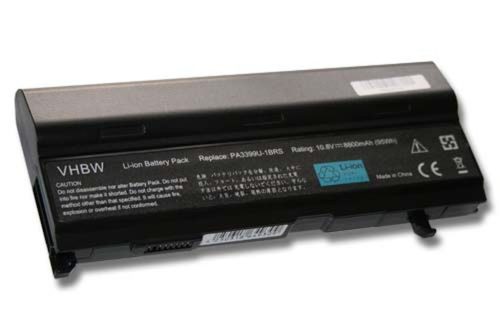 Notebook akkumulátor  Toshiba PA3399U-1BAS, PA3399U-1BRS - 8800 mAh 10,8 V Li-Ion, fekete