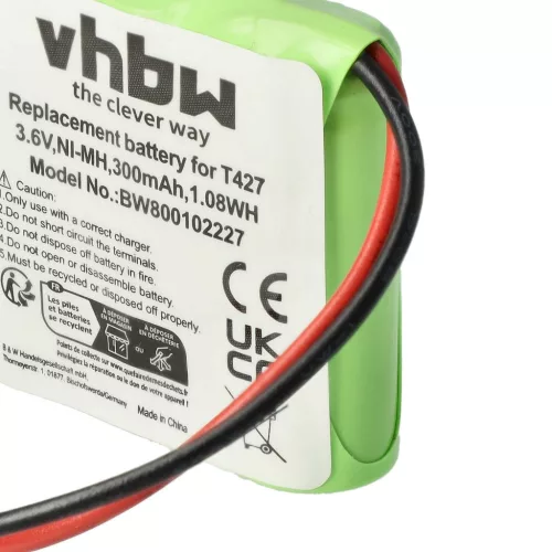 VHBW Vezetékes telefon akku 30AAAM3BMX, T427 - 300 mAh 3,6 V NiMH
