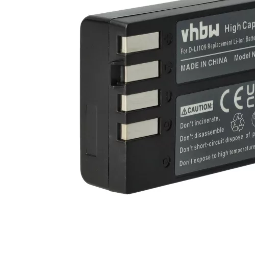 VHBW Pentax D-Li109 battery - 900 mAh, 7.2 V, Li-Ion