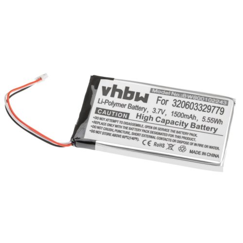 VHBW GPS Akku 320603329779 - 1500 mAh 3,7 V Li-Polymer