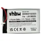 VHBW E-Book Reader Akku LIS1382(S), 1-756-769-31, 9924A60515, 9702A50844 - 750 mAh 3,7 V Li-Polymer