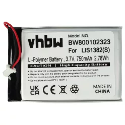   VHBW E-Book Reader Akku LIS1382(S), 1-756-769-31, 9924A60515, 9702A50844 - 750 mAh 3,7 V Li-Polymer