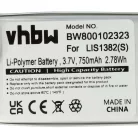 VHBW E-Book Reader Akku LIS1382(S), 1-756-769-31, 9924A60515, 9702A50844 - 750 mAh 3,7 V Li-Polymer