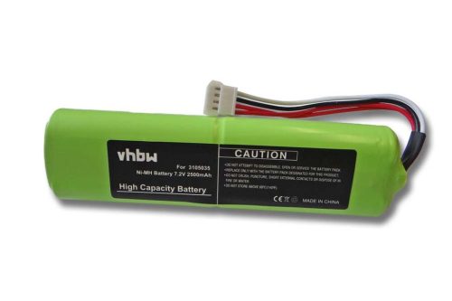 VHBW Fluke 3105035 Akkumulátor, 3524222-hez – 2500 mAh 7,2 V NiMH