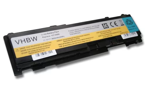 VHBW Notebook Battery Lenovo 42T4690, 42T4691, 42T4688, 42T4689 - 3600 mAh 11.1 V Li-Ion, Black