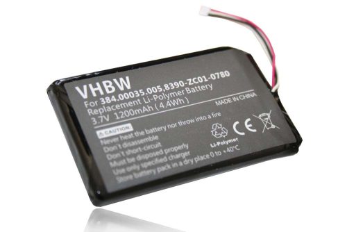 VHBW GPS Battery Navigon 384.00035.005, 8390-ZC01-0780 - 1200 mAh 3.7 V Li-polymer