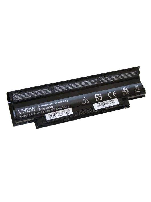 Notebook akkumulátor  Dell 07XFJJ, 0J1KND, 04YRJH, 06P6PN, 0383CW - 4400 mAh 11,1 V Li-Ion, fekete