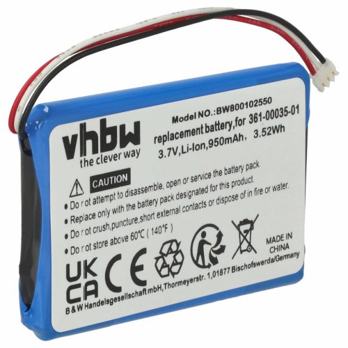 VHBW GPS Akku Garmin 361-00035-01 - 930 mAh 3,7 V Li-Ion