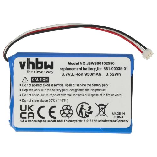 VHBW GPS Akku Garmin 361-00035-01 - 930 mAh 3,7 V Li-Ion