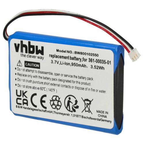 VHBW GPS Akku Garmin 361-00035-01 - 930 mAh 3,7 V Li-Ion
