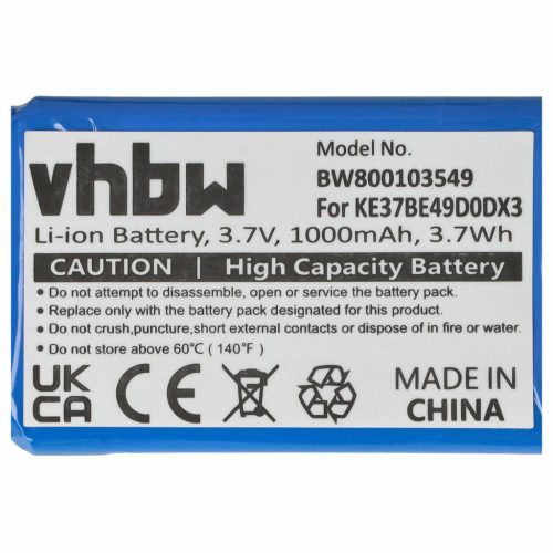 VHBW GPS Akku Garmin 361-00035-00 - 1000 mAh 3,7 V Li-Ion