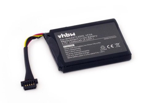 VHBW GPS Akku VF3A, AHL03713005 - 1100 mAh 3,7 V Li-Ion