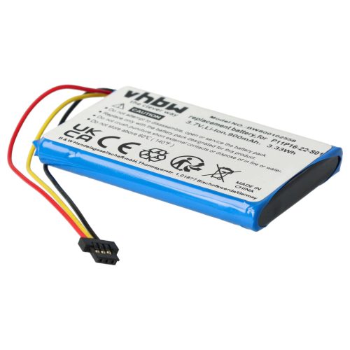 VHBW GPS Akku S4IP016702174, P11P16-22-S01 - 900 mAh 3,7 V Li-Ion