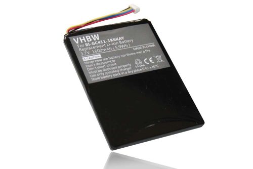 VHBW GPS Akku BI-GC411-1K6KAY - 1600 mAh 3,7 V Li-Ion