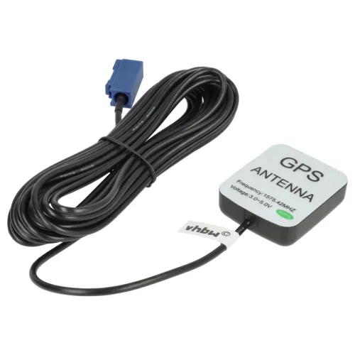 VHBW GPS Antenne für Audi, Seat, Skoda, VW - Magnetfuß, 5 m, Fakra Anschluss, schwarz