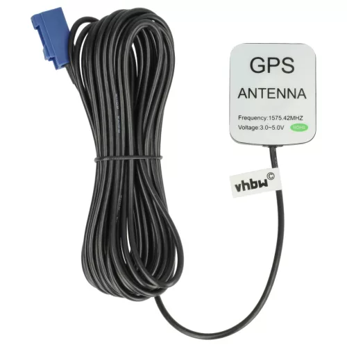 VHBW GPS Antenne für Audi, Seat, Skoda, VW - Magnetfuß, 5 m, Fakra Anschluss, schwarz
