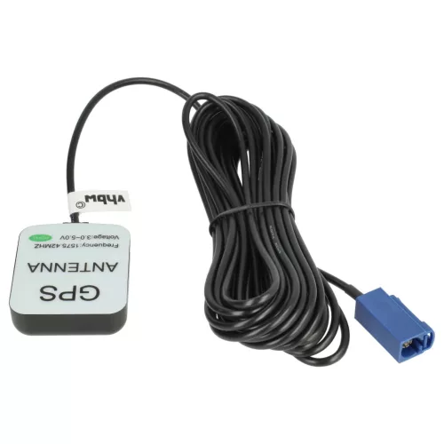 VHBW GPS Antenne für Audi, Seat, Skoda, VW - Magnetfuß, 5 m, Fakra Anschluss, schwarz