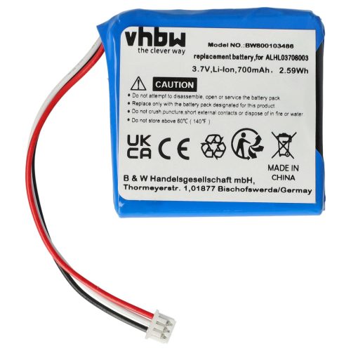 VHBW GPS Akku TomTom 4EV42 - 700 mAh 3,7 V Li-Ion
