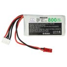 VHBW Model Maker Tool Battery - 800 mAh 11.1 V Li-Polymer, JST-SYP-2P