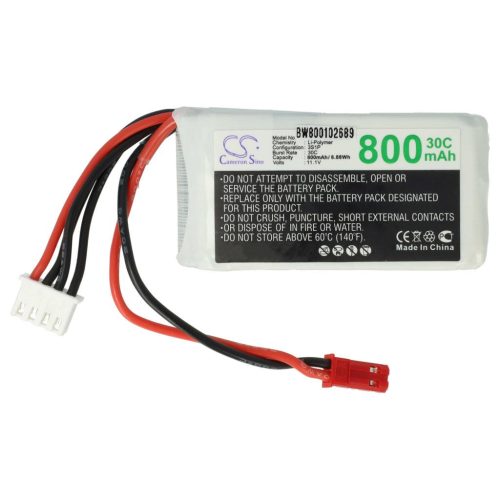 VHBW Model Maker Tool Battery - 800 mAh 11.1 V Li-Polymer, JST-SYP-2P