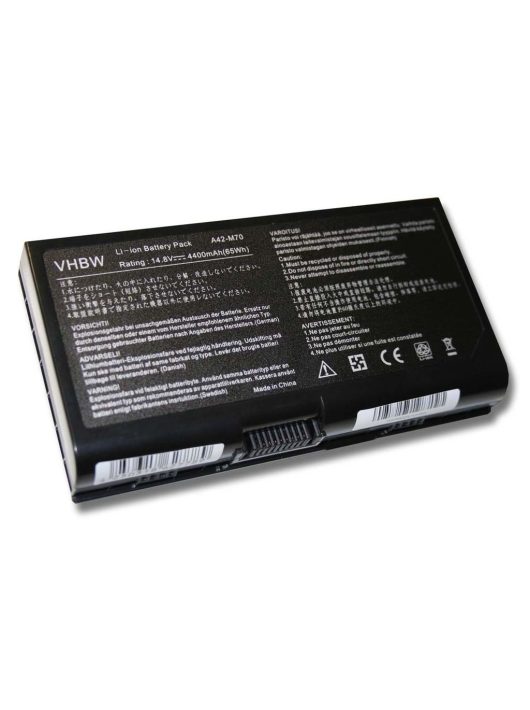 Notebook akkumulátor  Asus 15G10N3792T0, 07G0165A1875, 07G016WQ1865 - 4400 mAh 14,8 V Li-Ion, fekete