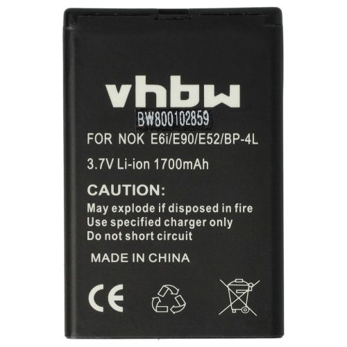VHBW Mobile Phone Battery Elson BTY26170 - 1700 mAh 3.7 V Li-Ion - Smartphone Battery