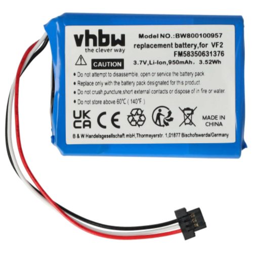 VHBW GPS Akku TomTom 6027A0089521 - 950 mAh 3,7 V Li-Ion