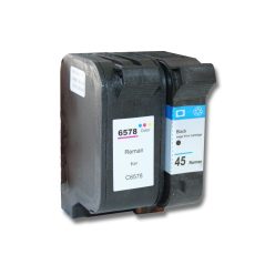 VHBW Ink Cartridge HP C6578DE, 78, C51645DE, 45 - B/C/M/Y