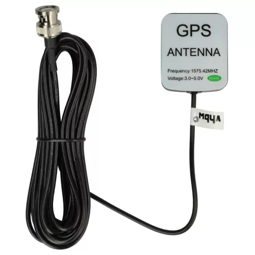 VHBW GPS Antenna for Garmin GPSMap Sat Nav - Magnetic base, 5 m, BNC connector, black